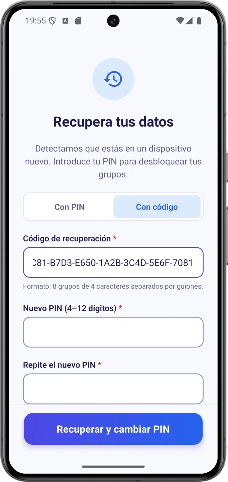 Con código