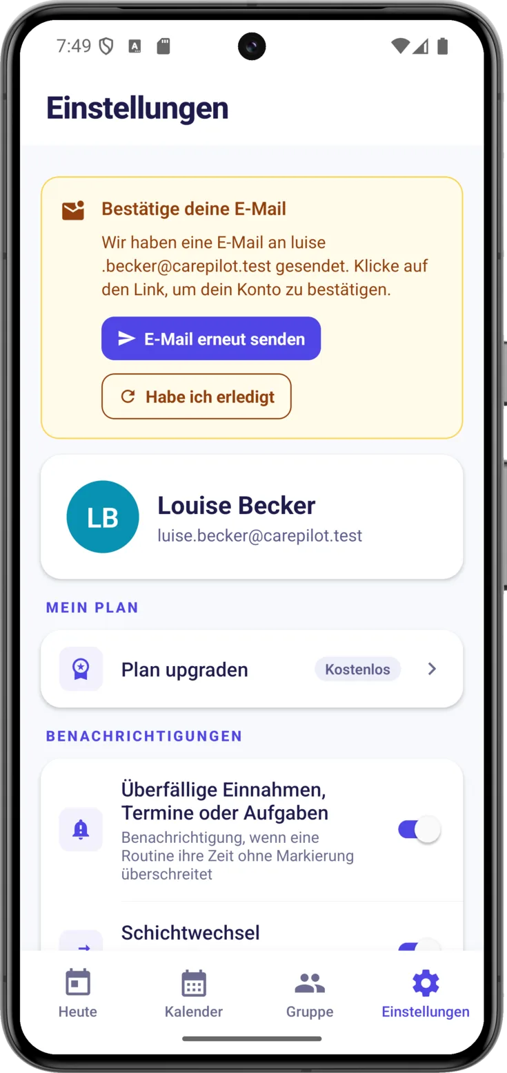 E-Mail verifizieren