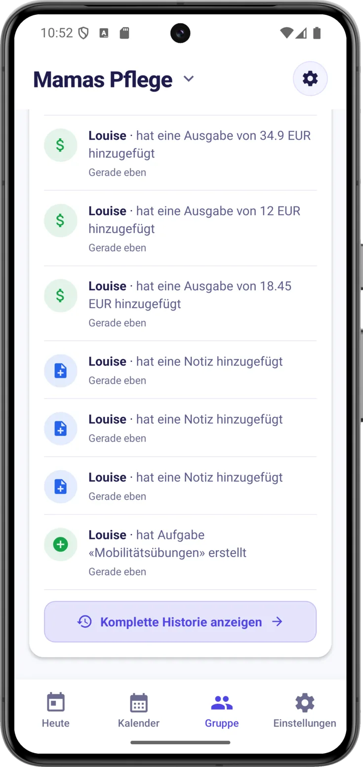 Letzte Aktivität