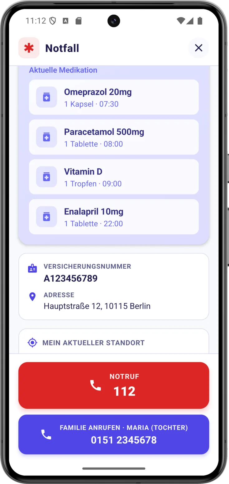 Mein aktueller Standort