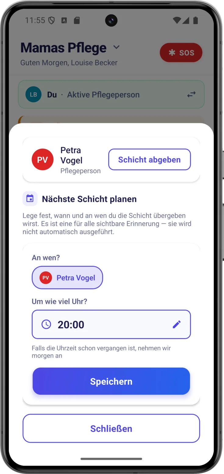 Nächste Schicht planen