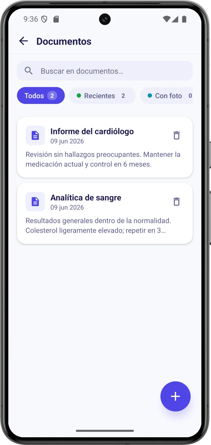 Lista de documentos