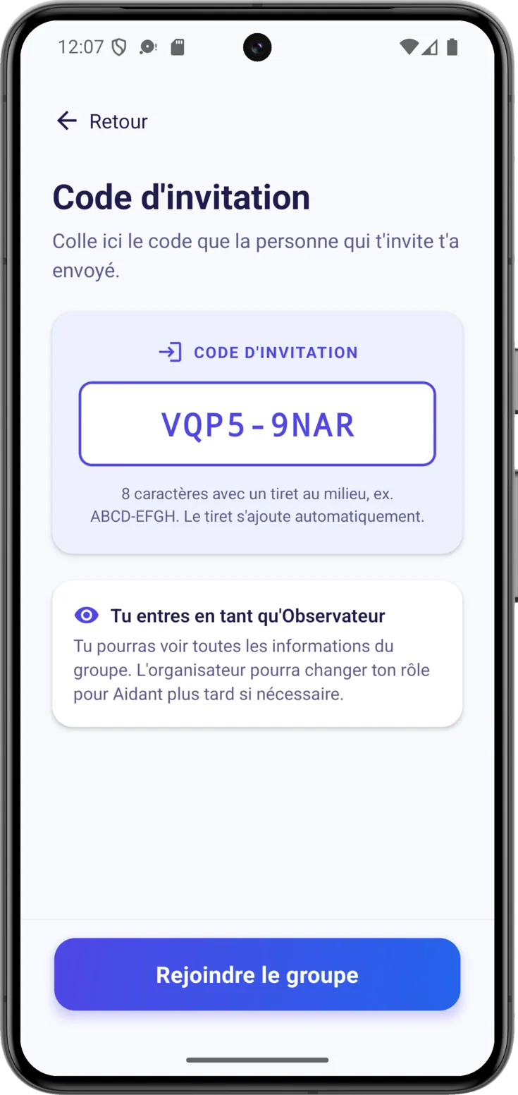 Rejoindre un autre groupe