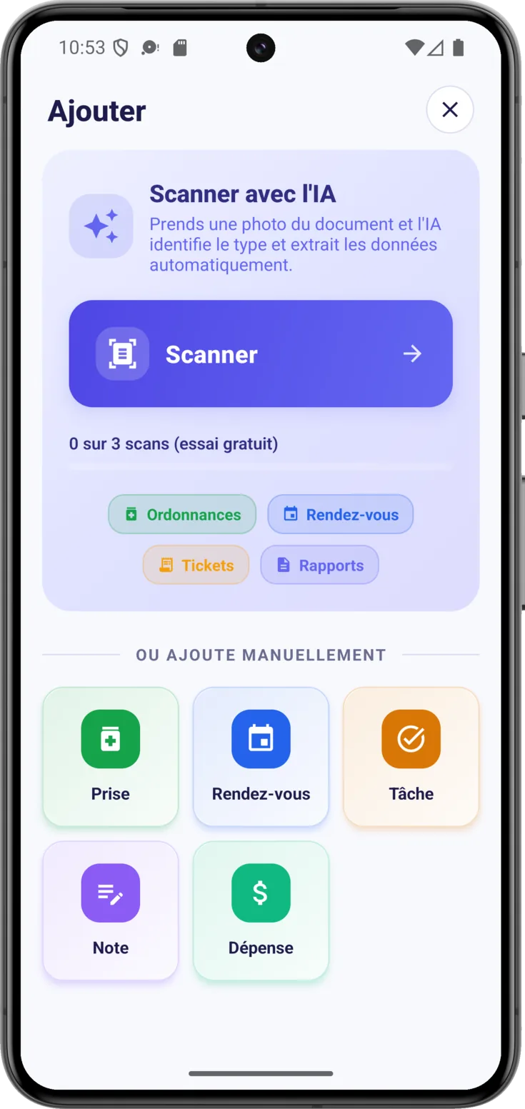 Scanner avec l'IA