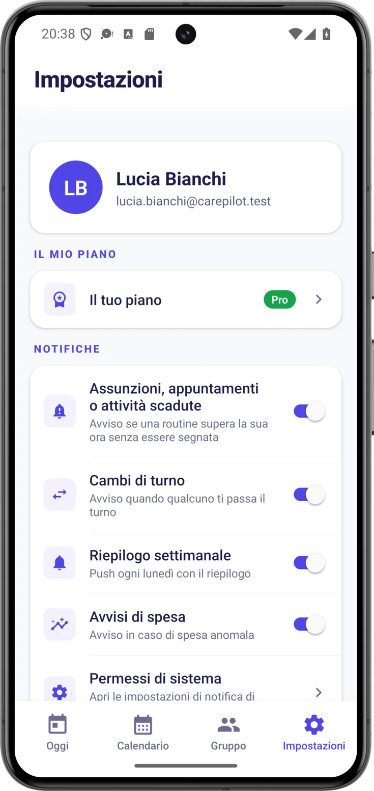 Riepilogo settimanale (push)
