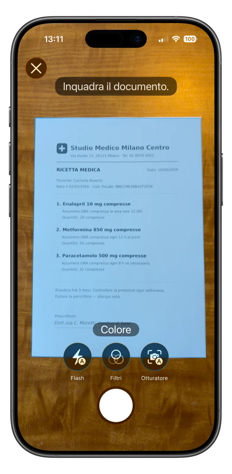 Lo scanner su iPhone