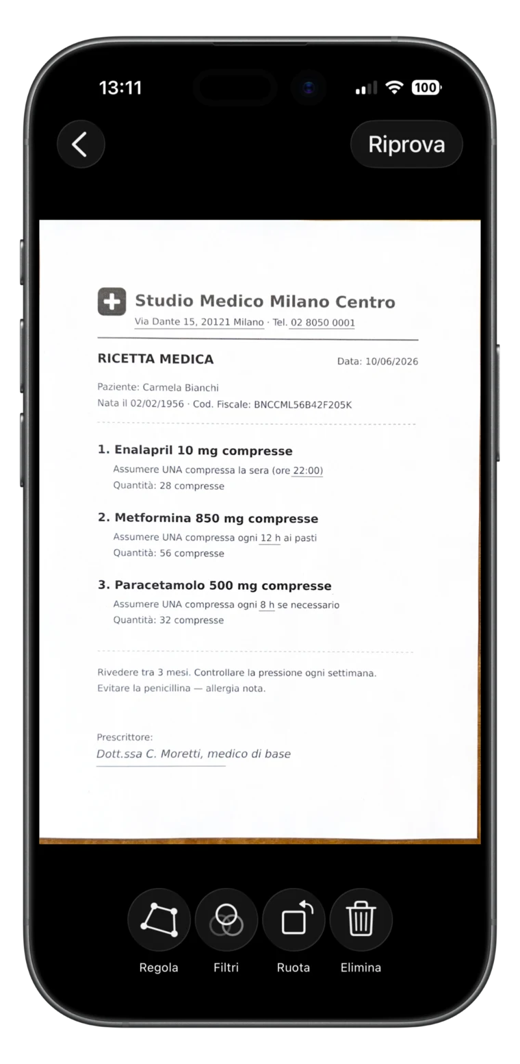 Controllo su iPhone