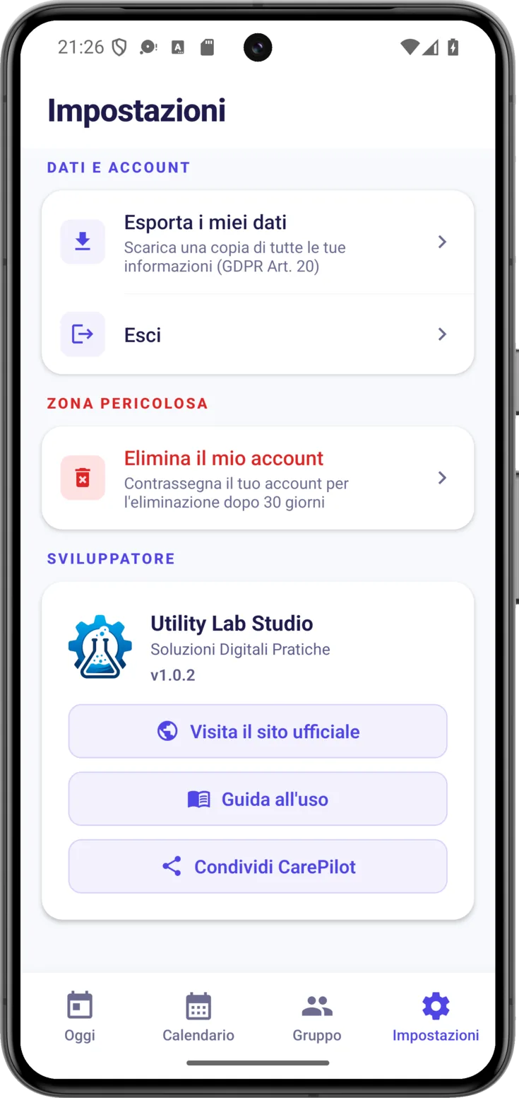 Dati e account