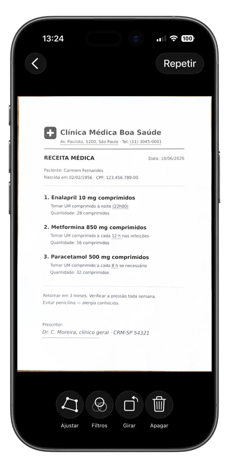 Revisão no iPhone