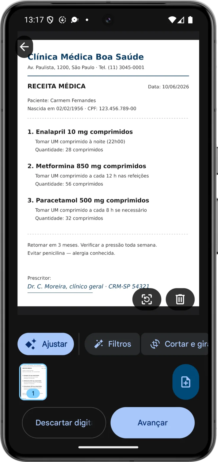 Importar, várias páginas e recortar