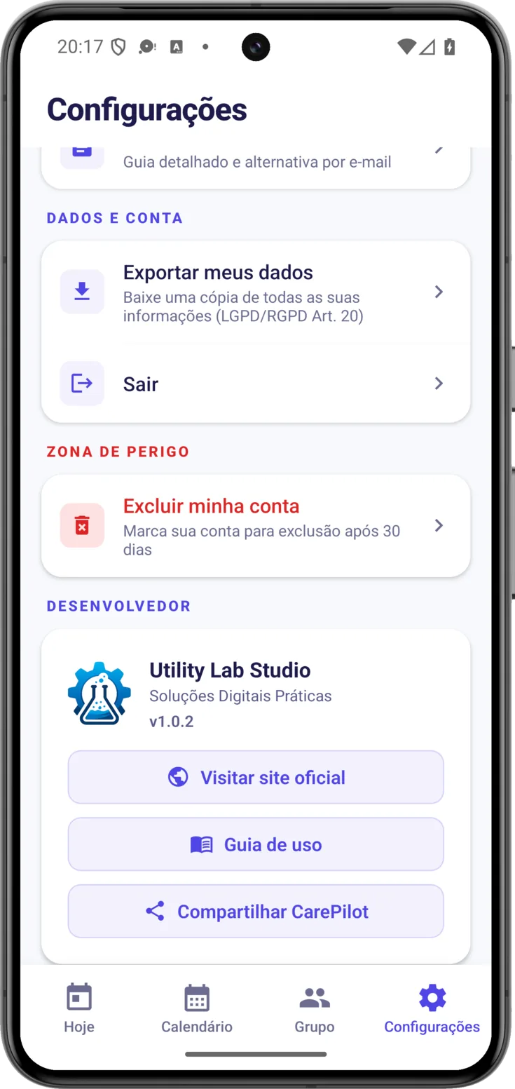 Dados e conta