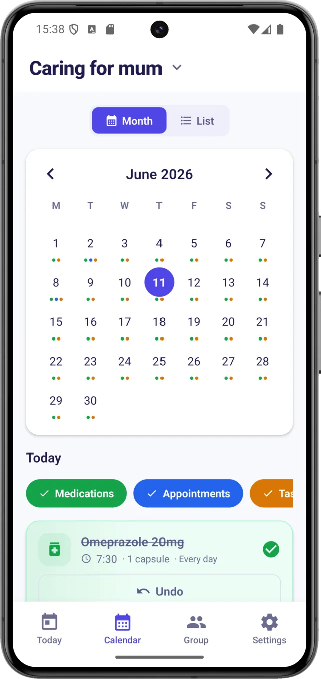 Appointments and medical agenda